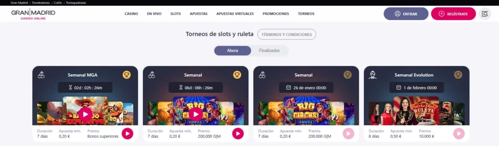 Gran Madrid Casino Torneos
