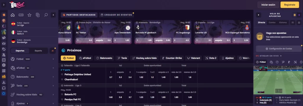GTbet Casino Apuestas deportivas