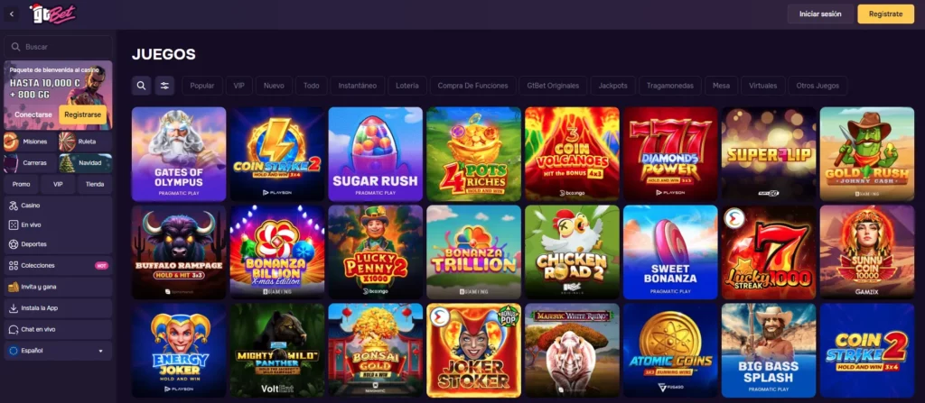 GTbet Juegos casino tragamonedas