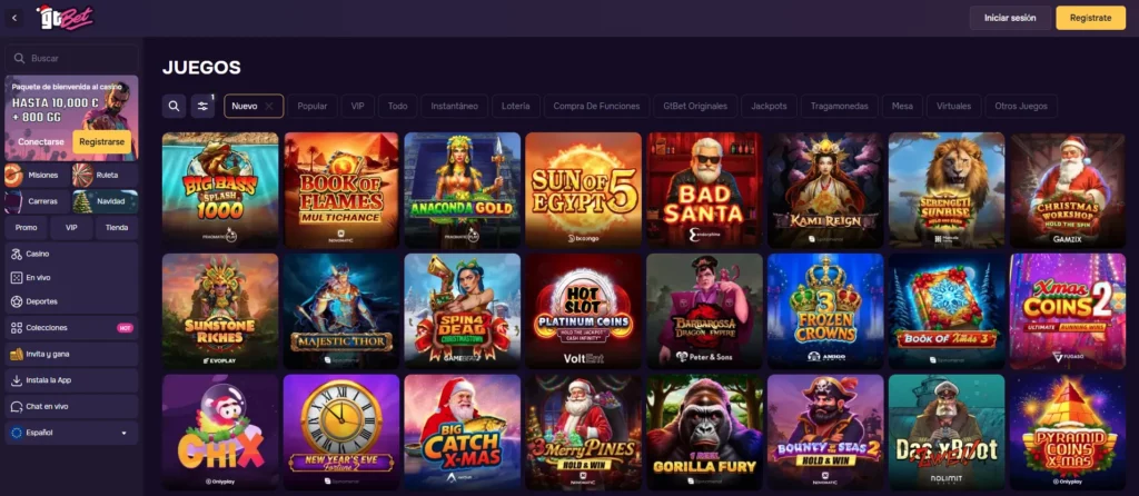 GTbet Nuevos juegos casino