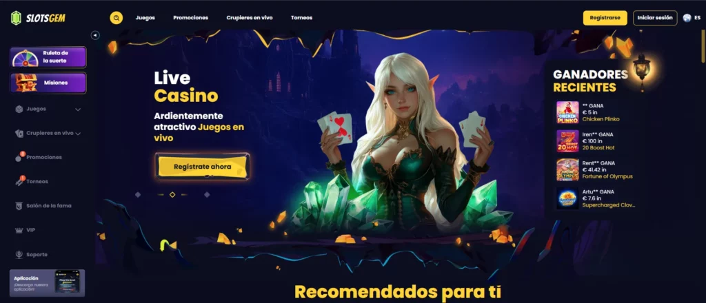SlotsGem Juegos Shows en Vivo