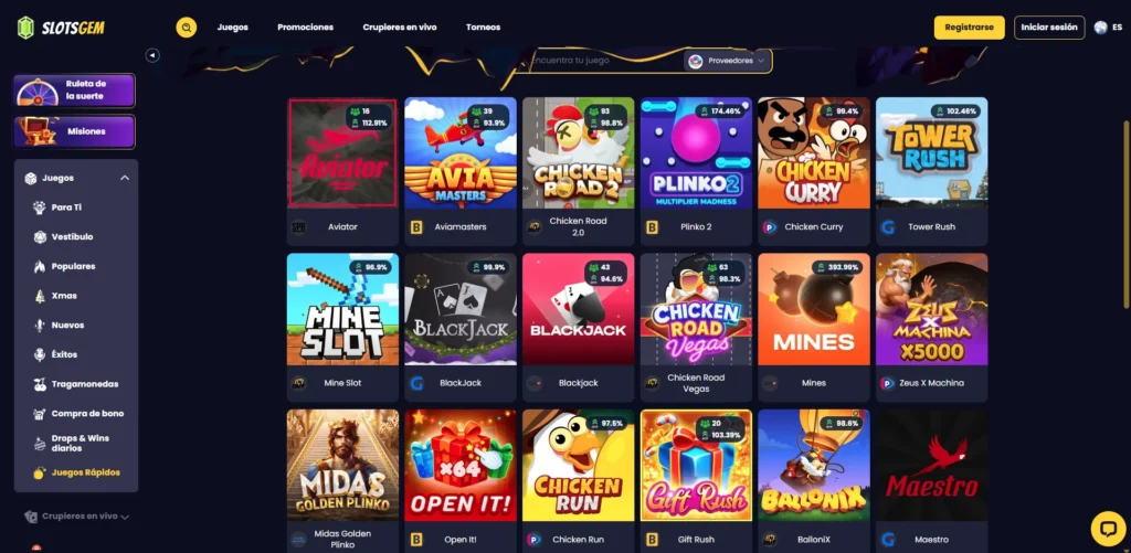 SlotsGem Casino Juegos Rápidos