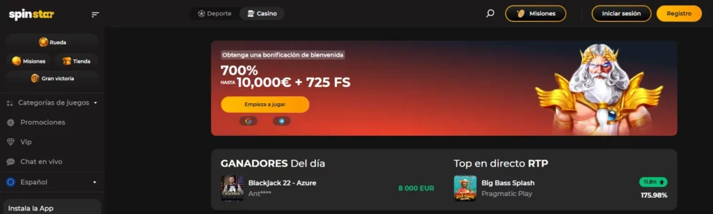 Spinstar casino online plataforma