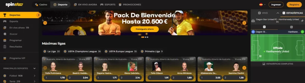 Spinstar.bet Apuestas deportivas deportes