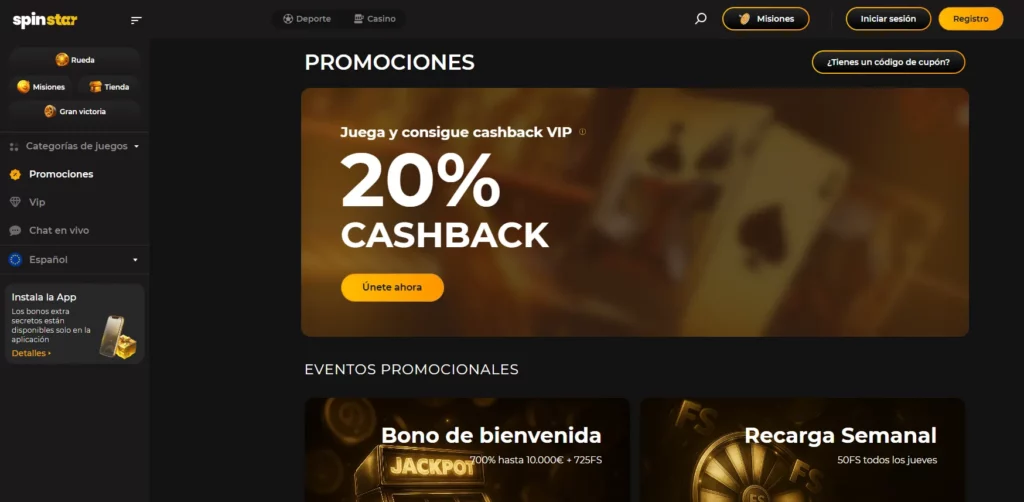Spinstar Bonos de Casino