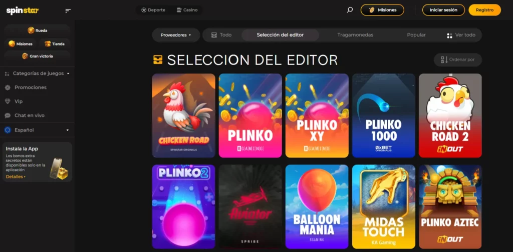 Spinstar Casino Juegos rápidos