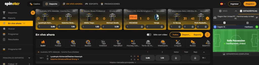 Spinstar.bet Apuestas en vivo