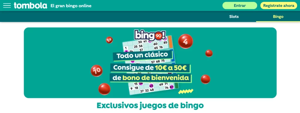 Tombola Casino Características específicas