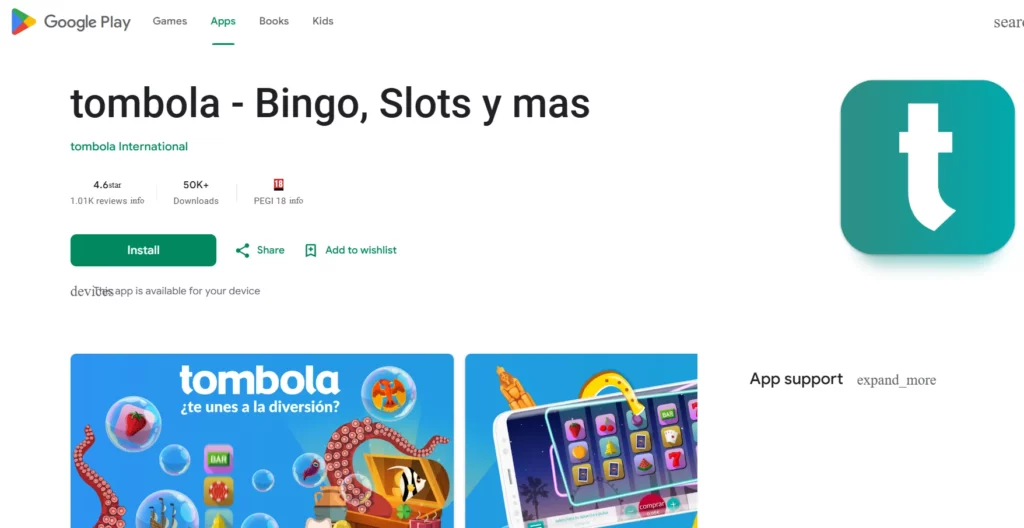 Tombola Casino app Android
