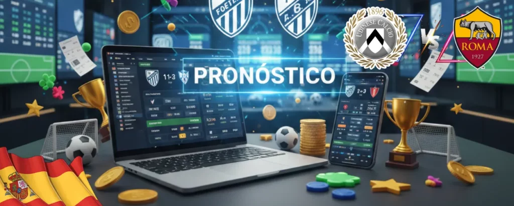 pronóstico del partido Udinese AS Roma