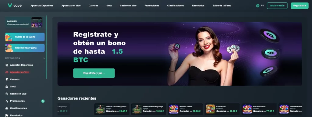 Vave Casino online criptomonedas