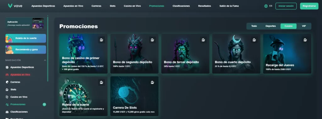 Vave Bonos de Casino