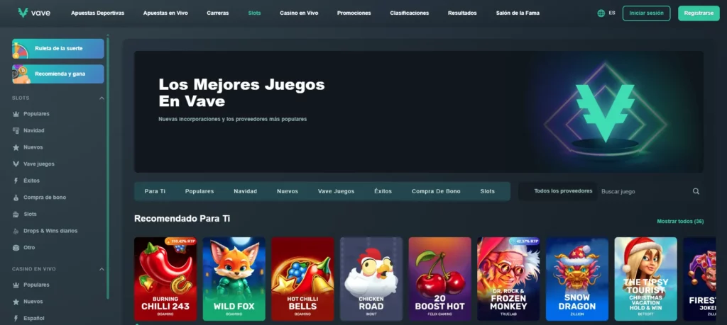Vave Juegos Casino Tragaperras
