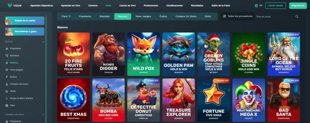 Vave Nuevos Juegos Casino