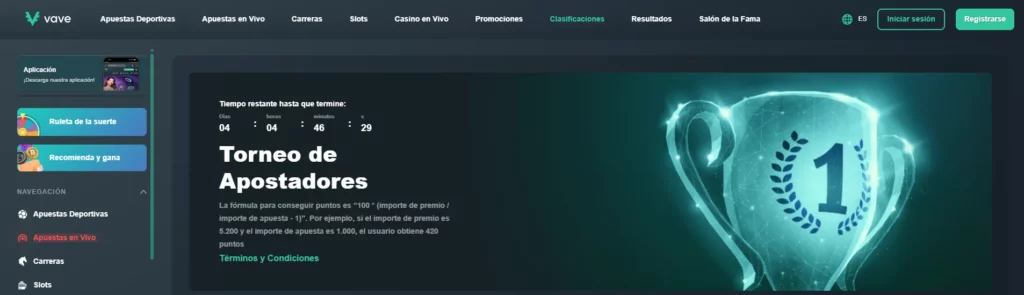 Vave Casino Torneos criptomonedas