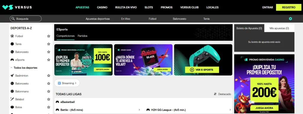Versus Apuestas en eSports