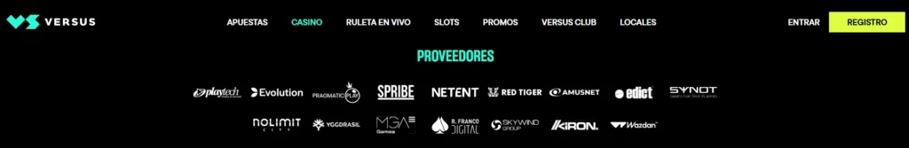 Versus Casino Proveedores Reconocimientos