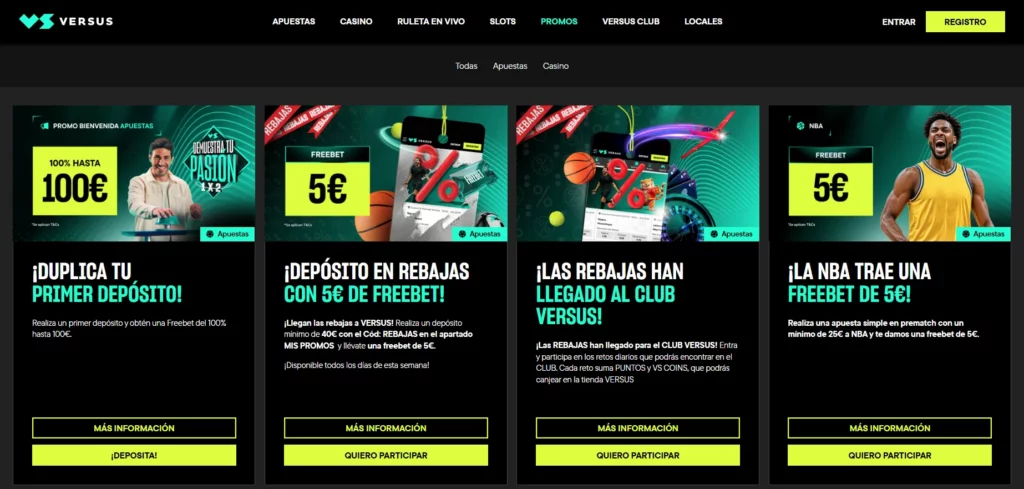 Versus Bonos Apuestas Deportivas
