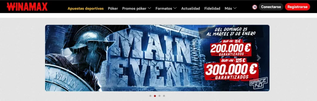 Winamax póker apuestas deportivas