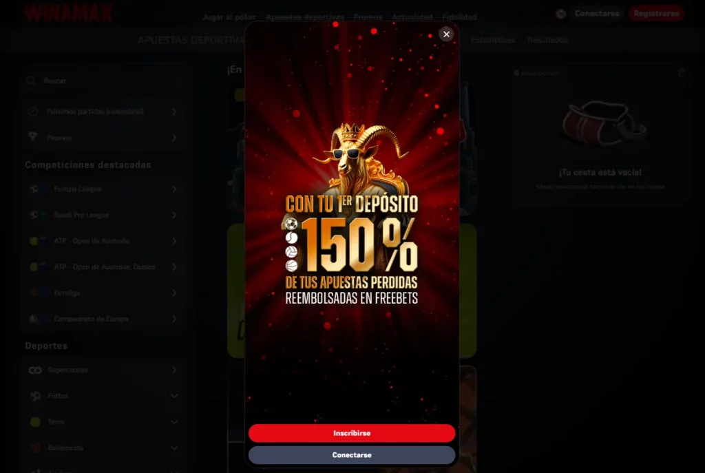 Winamax Bonos apuestas deportivas