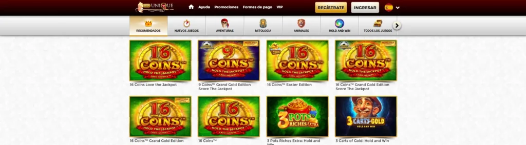 Juegos rápidos Unique Casino