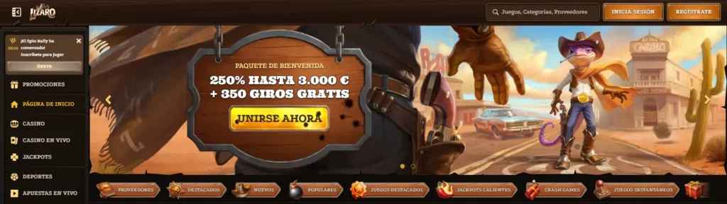 Lizaro Casino plataforma España