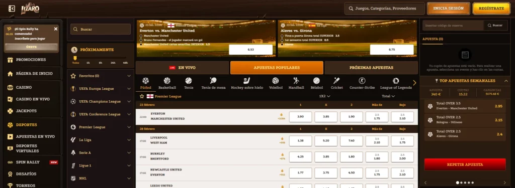 Apuestas Deportivas Lizaro Online