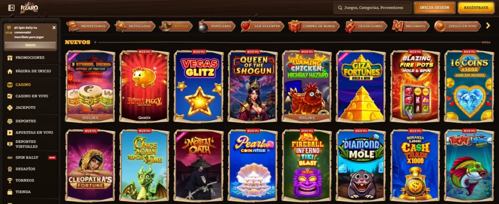 Nuevos Juegos Lizaro Casino
