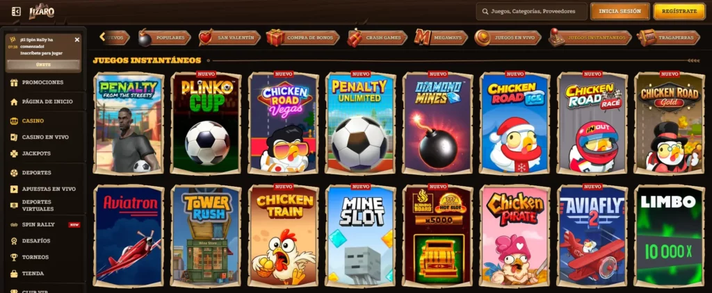 Lizaro Casino Juegos Rápidos