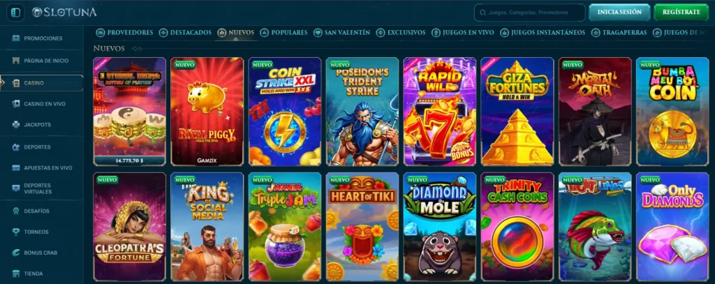 Nuevos Juegos Slotuna Casino