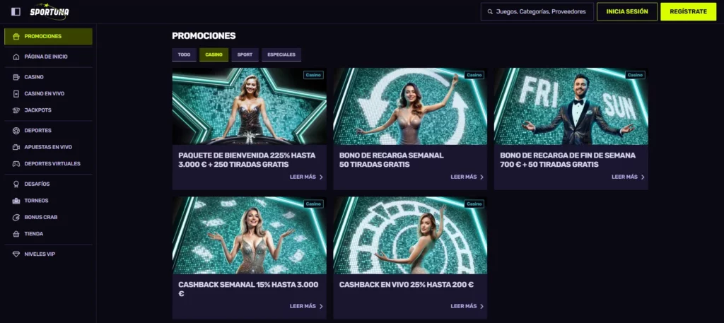 Bonos de Casino Sportuna