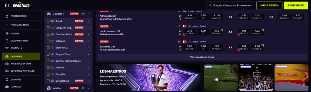 Sportuna Online Apuestas eSports