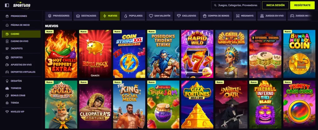 Nuevos Juegos Sportuna Casino