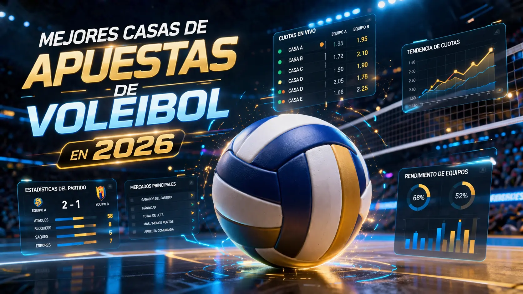 Las mejores plataformas de apuestas para partidos de voleibol: cuotas y mercados internacionales en 2026.