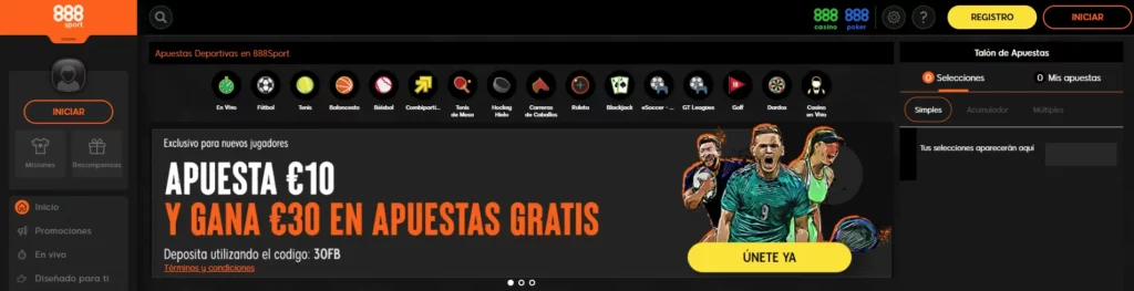 Bet Builder 888Sport apuestas
