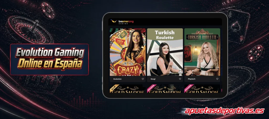 Evolution Gaming con Dinero Real