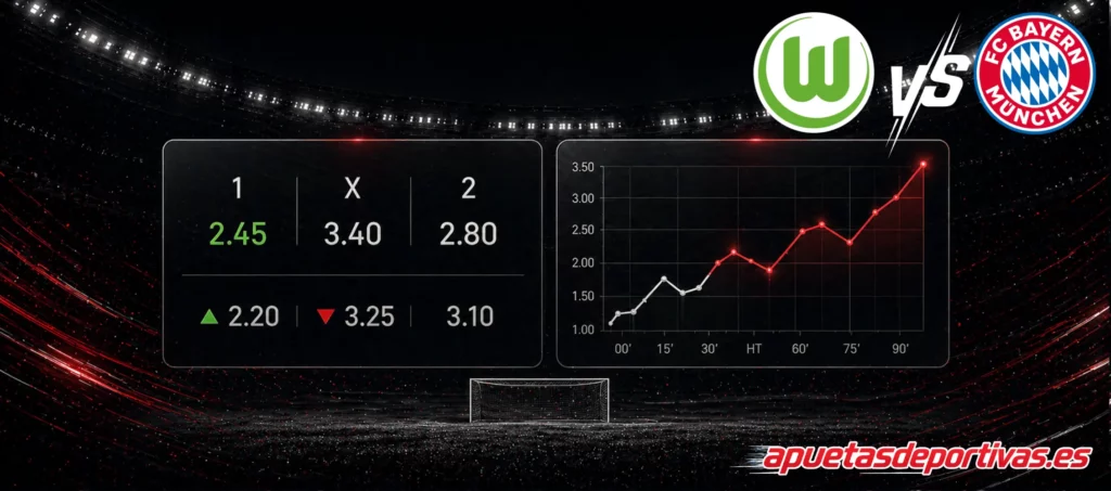 Pronóstico principal del partido Wolfsburg vs Bayern Munich