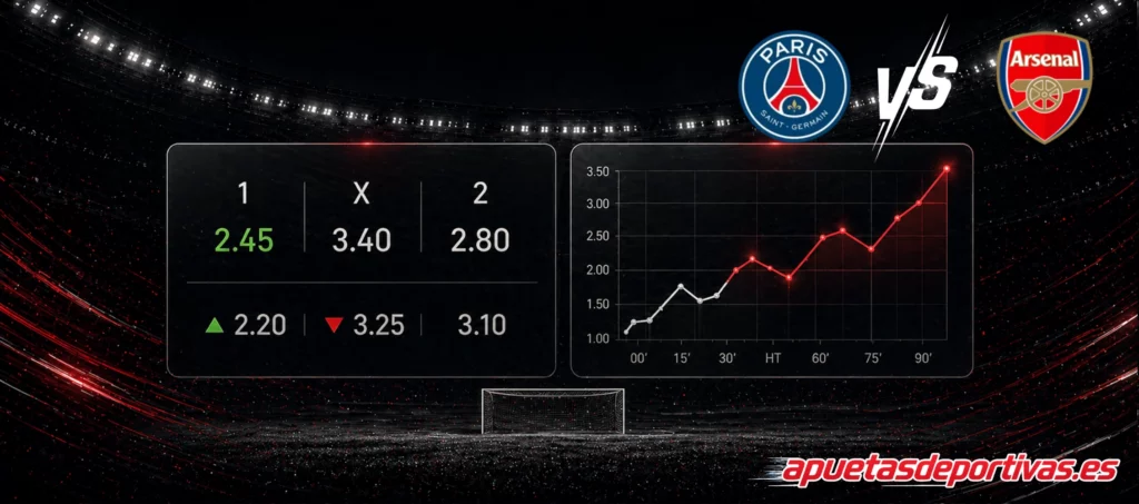 Pronósticos detallados PSG vs Arsenal