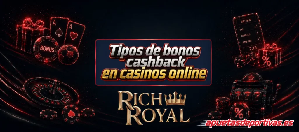 Tipos de bonos cashback en casinos online
