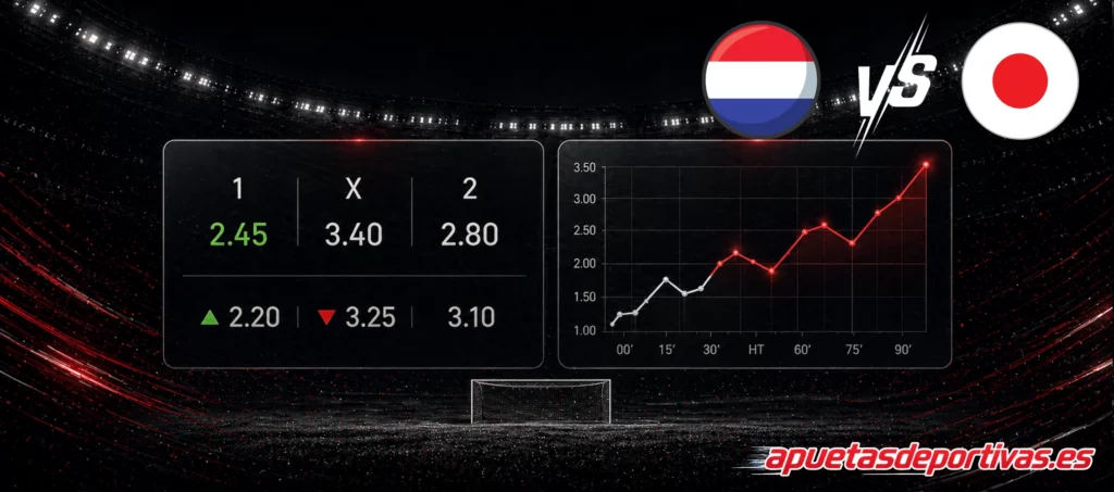 Pronósticos detallados Países Bajos vs Japón