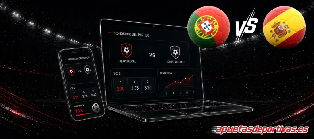 pronóstico del partido Portugal España