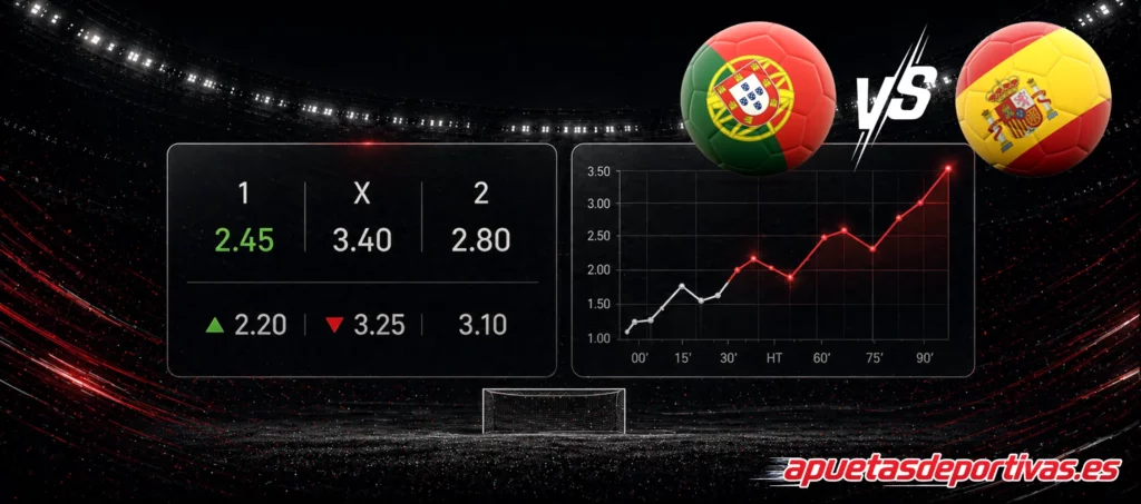 pronóstico del partido Portugal España